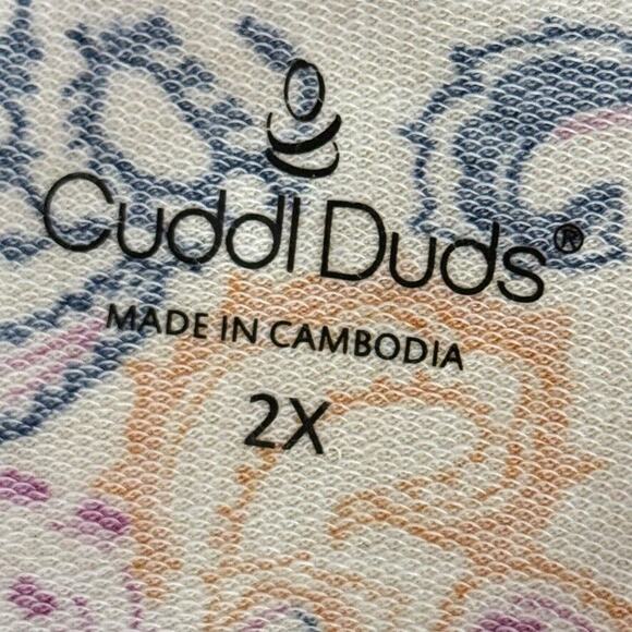 Cuddl Duds Lightweight Comfort Soft Knit Stretch Blazer Paisley Womens Jacket 2X - Picture 16 of 16